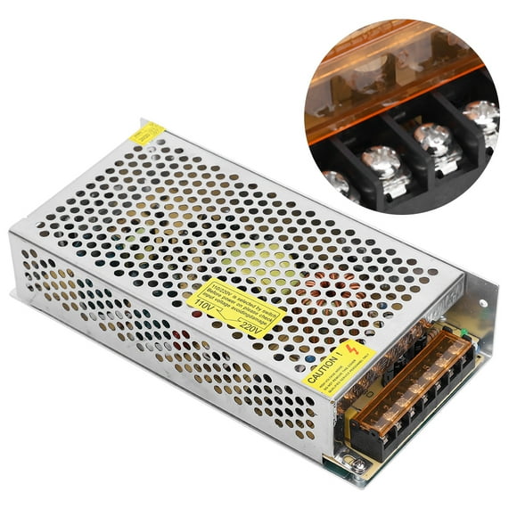 Adaptador de fuente de alimentación conmutada para impresora 3D, barra de luz LED de aleación de aluminio de 12 V CC (S-180-12, 12 V, 15 A, 180 W, CA 110/220 V ±15 %)