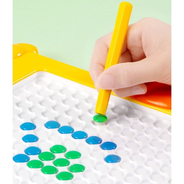 Tskcvy Tableau à Dessin Magnétique Tableau Magnétique Amusant avec Perles Colorées et Stylet de Dessin pour Enfants et Tout-Petits de 3 à 5 Ans
