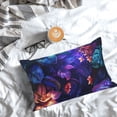 thumbnail image 5 of Honeii Magic Colorful Forest Leaves Print Pillow Cases,Plush Throw Pillow Covers,Decorative Pillowcase for Sofa, Couch, Living Room-16"x24", 5 of 6
