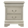 thumbnail image 3 of Maklaine Contemporary 2 Drawer Nightstand in Silver Champagne, 3 of 5