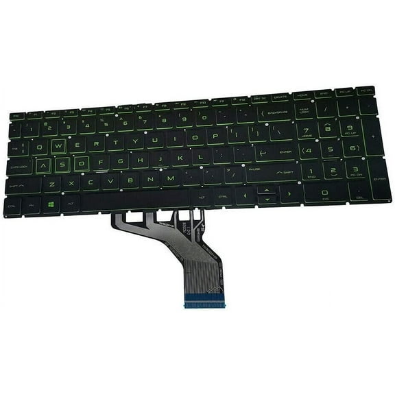 New US Green English Backlit Laptop Keyboard (Without palmrest) Replacement for HP Pavilion Gaming 15-DK 15-DK0096WM 15-DK1008CA 15-DK1010CA 15-DK1020CA 15-DK1035NR 15-DK1082NR 15-DK1095NR
