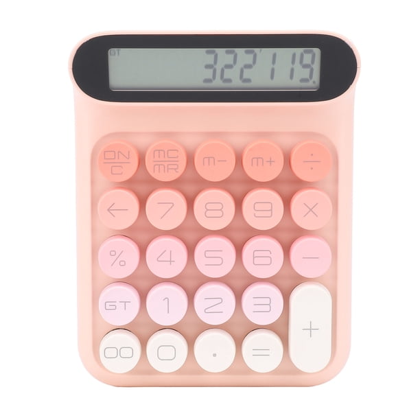 Calculadora De Interruptores Mecánicos, LCD Muestra 24 Teclas Dígitos De Sueño Automáticos Calculadora De Escritorio Con Almohadillas Antideslizantes Y Sensibles Para La