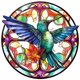 thumbnail image 1 of Diamond Painting 5D DIY Taladro Redondo Completo Vidrieras Colibrí (VIP990), 1 of 9