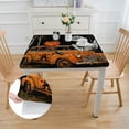 thumbnail image 2 of BANET rectangle Table Cloths, Halloween Party Tablecloth Waterproof Polyester Table Covers for Kitchen Dinning Wedding Decoration, Stain/Wrinkle Resistant, Washable, Ghost Truck Pumpkin white, 2 of 7