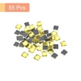 thumbnail image 3 of Uxcell 55Pack Mosaic Tiles, 13 Faces Glitter Crystal Glass Pieces Yellow 1 x 1cm, 3 of 6