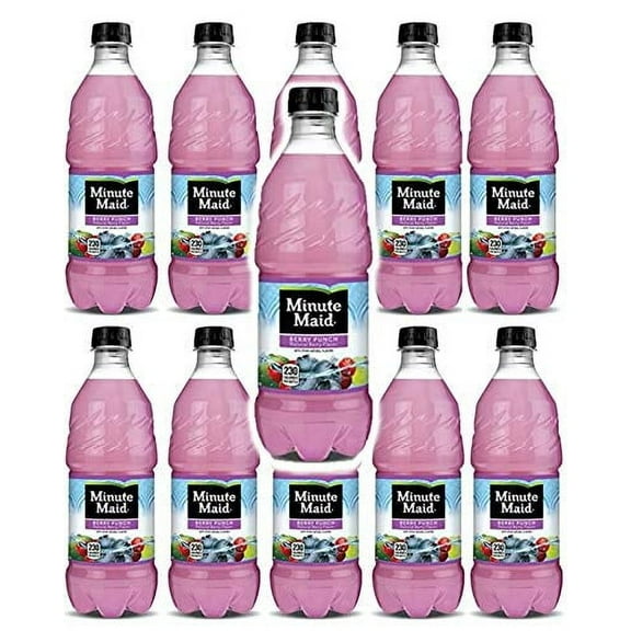 Minute Maid Berry Punch 20oz Bottles, Pack of 10 (Total of 200 FL OZ)