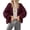 Burgundy, variant on BTFBM Cardigan Sweaters for Women Fall Fashion Clothes | No Button No Pocket Design, Chunky Knit Open Front Cardigans, Ribbed Cuff Long Sleeve Sweater, Loose Winter Coat Clothing
