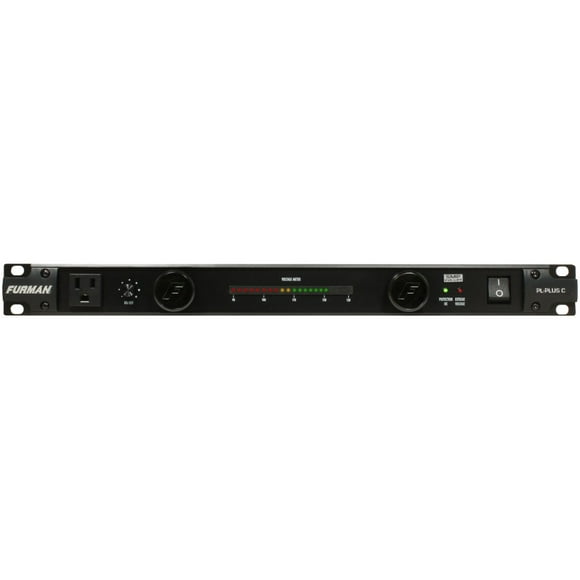 Acondicionador PL-PLUS C Furman 9 Entradas Posteriores 120V Montaje en Bastidor Negro