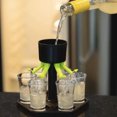 thumbnail image 1 of Sentmoon Wine Dispenser Hexagonal Glass Pouring Station Party Beverage Server Fair Pour Tray Set for Cocktail Bar Home Entertainment Gatherings Events Celebrations, 1 of 2