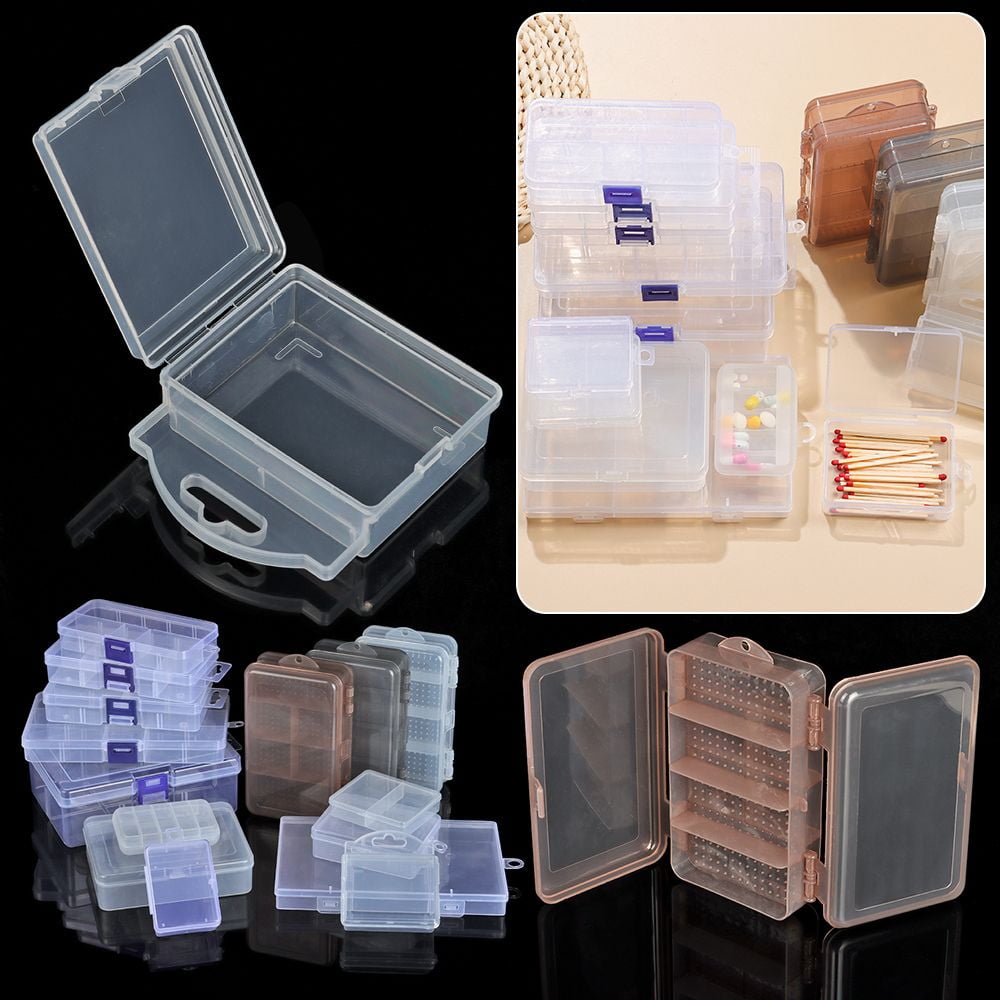Hot Packing Boxes Plastic Organizer Case Accessories Jewelry Beads  Container Transparent Storage Box Small Items Sundries Fishing Tools Box  16.4X12X5.8CM 