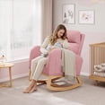 thumbnail image 2 of Yiwa Nursery Rocking Chair with Pillow, Upholstered Accent Rocker for Bedroom or Living Room, 2 of 8