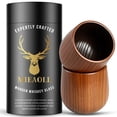 thumbnail image 1 of Vasos de madera para whisky Mieall Charred Wood, paquete de 2, 1 of 6