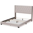 thumbnail image 4 of Baxton Studio Brady Fabric Tufted Queen Bed in Beige, 4 of 8