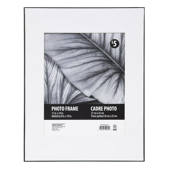 Slimline Black Picture Frame, 11" x 14" to 8" x 10"