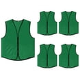 thumbnail image 1 of Toptie Tablier de Supermarché Gilet à Fermeture Éclair pour Veste Uniforme de Commis (5 Packs)-Vert-3XL, 1 of 6
