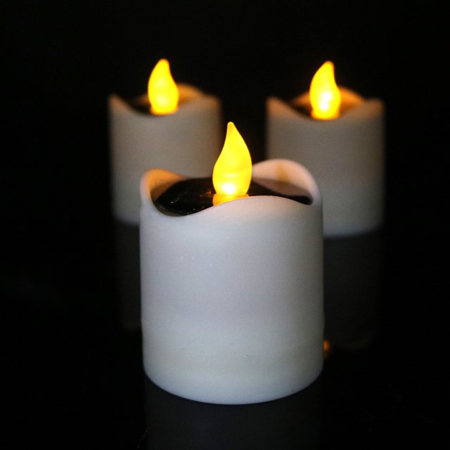 6 velas LED solares, luz parpadeante de luz amarilla, resistente al agua sin llama para exteriores, bodas, Navidad, Halloween, fiestas ShuxiuWang 9024735536727