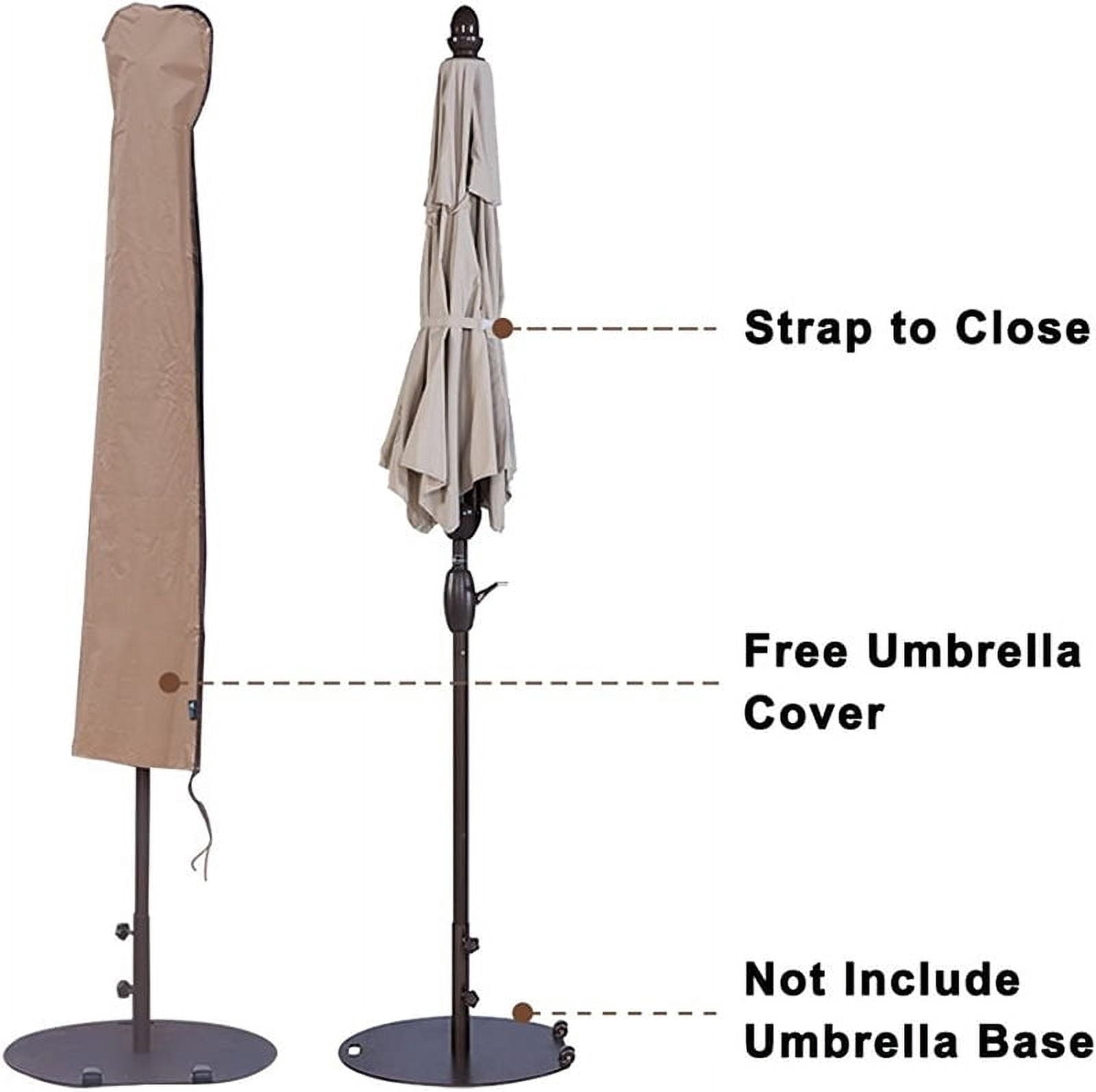 Abba Patio 9ft Aluminum Outdoor Patio Umbrella w/ Tilt & Crank, Star Series-6 Ribs, Beige