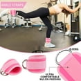 thumbnail image 5 of KAMIDA 9 Pcs Barbell Pad Set, Barbell Squat Pad for Hip Thrusts, Lunges, Leg Day with 2 Gym Ankle Straps, 3 Hip Resistance Bands, 2 Lifting Strap, Barbell Pad and Carry Bag,Pink, 5 of 8