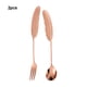 thumbnail image 3 of Sporks de titanio Wosthever 2x livianos para camping color oro rosa, 3 of 6