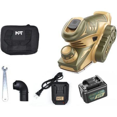 

XtremepowerUS Hand Planer 12V Cordless 2.36-Inch Wood Planer with Lithium-Ion Battery Dust Collection Bag for Woodworking