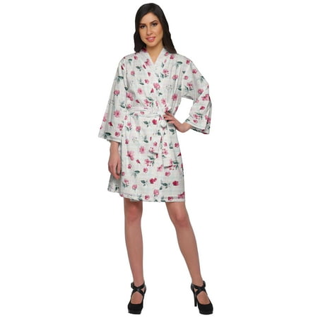 

Moomaya Printed Crossover Robes Bridesmaid Getting Ready Bathrobes For Women