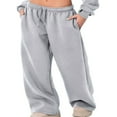 thumbnail image 1 of Women‘s Casual Joggers Sweatpants Solid Color Wide Leg Trousers, 1 of 7
