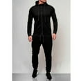 thumbnail image 2 of ITFABS Men 2PCS Set, Long Sleeve Straps Hoodie Zip Top, Long Loose Straps Pants, 2 of 2
