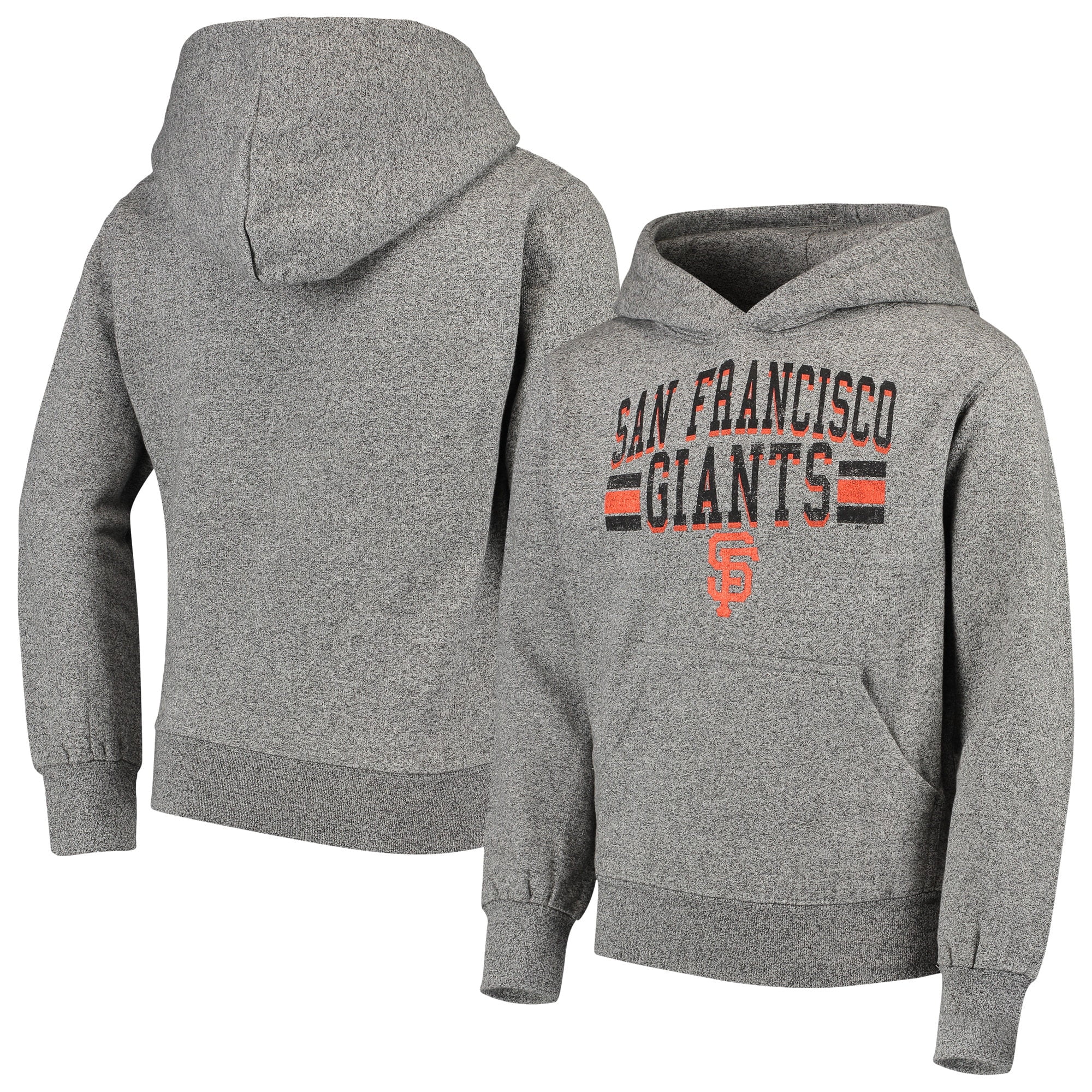 San Francisco Giants Stitches Youth Sport Hoodie Heathered Black