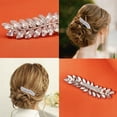 thumbnail image 4 of Austrian Crystal Hair Clips, White Sparkly Rhinestones Hairpins Barrettes, Cryatal Hollow out Flower Hairgrip Hair Headwear Hair Accessories for Women Girls, 4 of 4