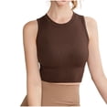 thumbnail image 1 of Yuyuzo Débardeurs d'Entraînement pour Femmes Col Rond Crop Tops Basiques Course Gym Yoga Soutiens-Gorge Sport Sorties, 1 of 7