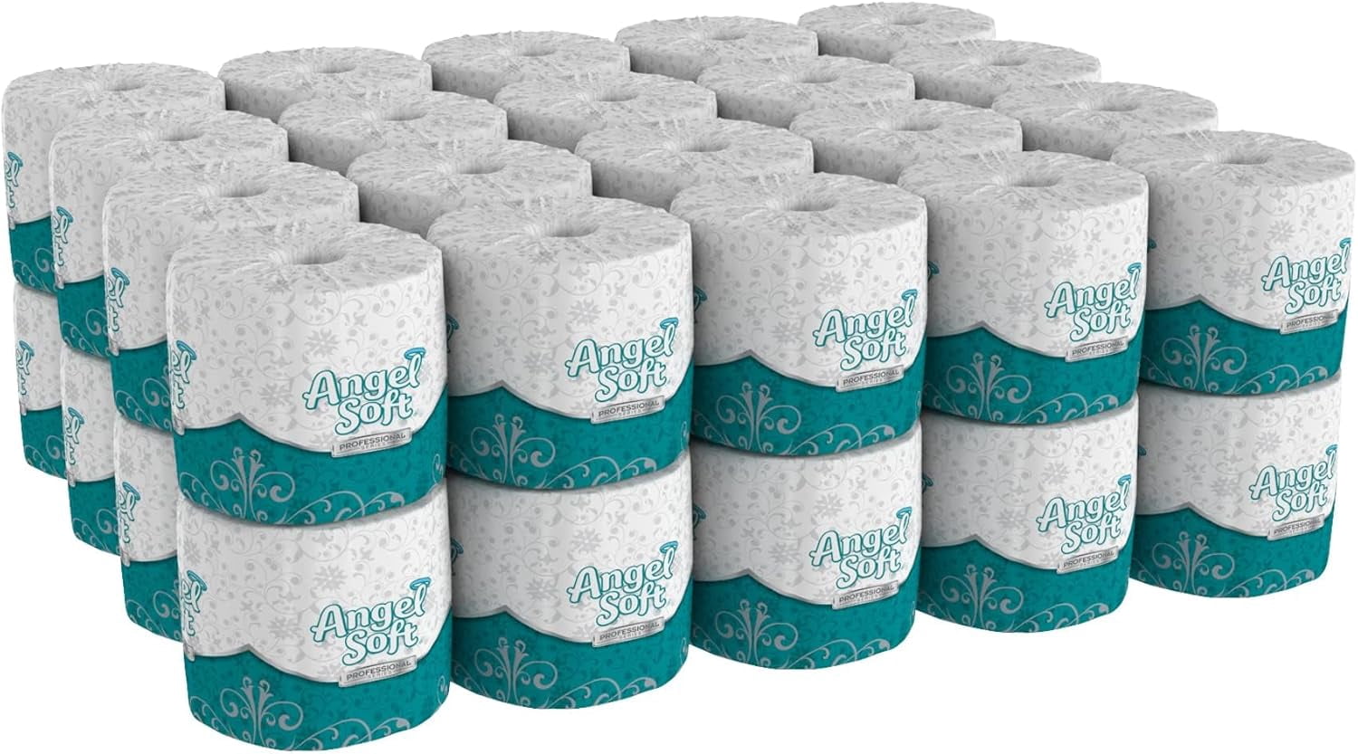 Premium 2-Ply Embossed Toilet Paper, 450 Sheets Per Roll, 40 Rolls Total, Soft Absorbent Bathroom Tissue for Offices, Restaurants, Hotels & Commercial Spaces, White,