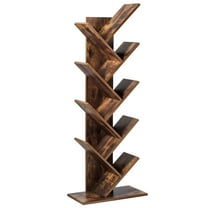 Gymax Tree Bookshelf 8-Tier Bookcase Free Standing Book Rack Display Stand