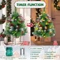 thumbnail image 2 of Lyacmy 2 Pack 30 Inch Pre-Lit Pathway Christmas Trees, Upgrade Artificial Xmas Urn Filler with 60 LED Lights Outdoor Christmas Tree Decorations for Porch, 2 of 6