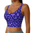 thumbnail image 2 of Balery Beautiful Purple Snowflakes Sujetadores deportivos con espalda cruzada para mujer, acolchados, sin costuras, de alto impacto, ideales para yoga, gimnasio, entrenamiento y fitness.-Small, 2 of 8