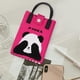 thumbnail image 5 of Bolso de punto para teléfono, adorable, suave, portátil, ligero, festivo, bandolera para teléfono Rosa roja, 5 of 7
