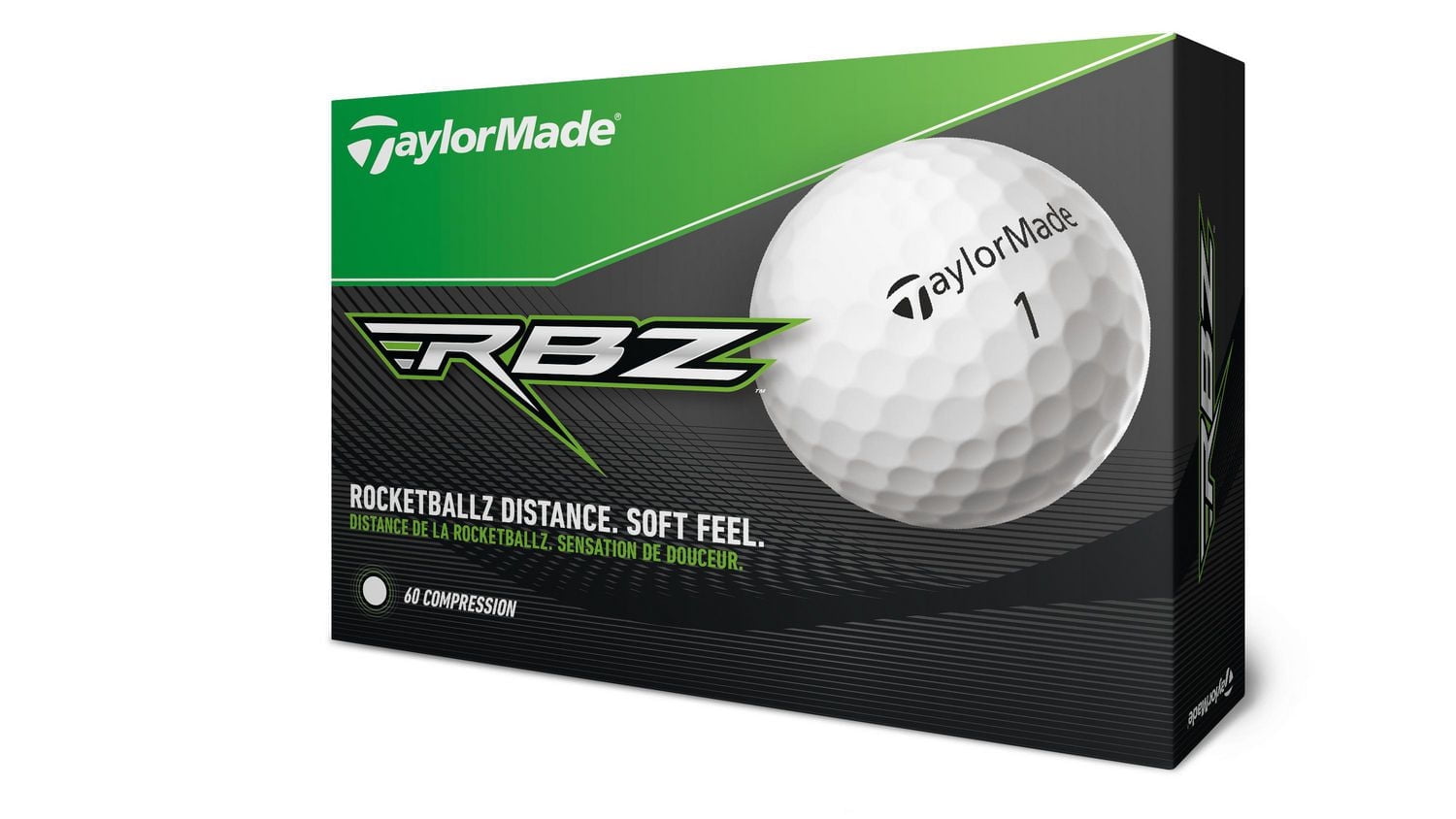 TaylorMade RBZ Golf Ball, RBZ DISTANCE. SOFT FEEL.