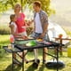 thumbnail image 4 of Mesa de campamento plegable mesa de picnic plegable portátil para acampar al aire libre y barbacoa en la playa con marco de metal y escritorio de malla, 4 of 8