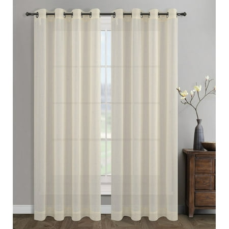- Urbanest Sahara Solid Sheer Grommet Curtain Panels (Set of 2)