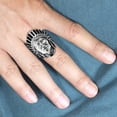 thumbnail image 3 of Black Onyx Stone Indian Style .925 Silver Ring-7, 3 of 5