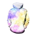 thumbnail image 1 of 3D Visual Digital Printed Girls Tie Dye Hoodie Pullover Sweatshirt with Front Pocket, 1 of 3