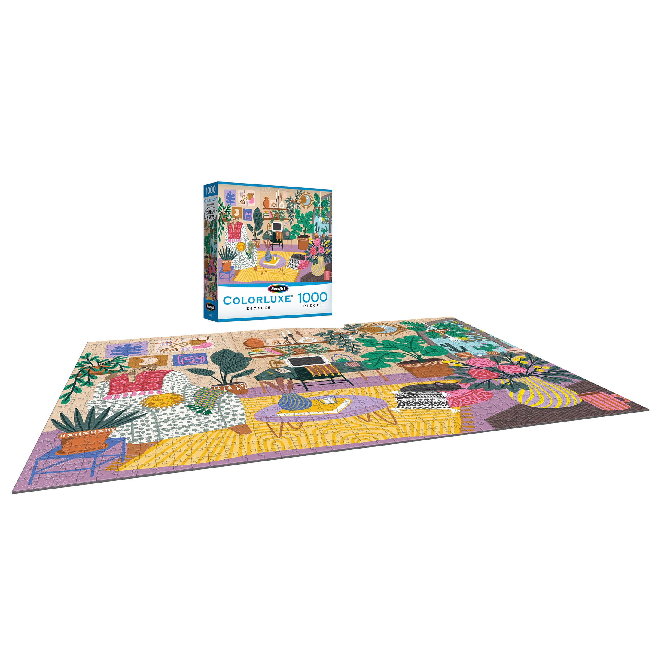 RoseArt Colorluxe 1000-Piece Welcome Home Adult Interlocking Jigsaw Puzzle