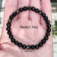 thumbnail image 4 of Pulsera dorada natural para hombre, joyería personalizada, pulsera lisa de piedra preciosa natural, 8 mm, 4 of 7