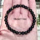thumbnail image 4 of Mens Natural de Oro Pulsera de joyería personalizada Piedra Natural Liso Negro Pulsera de 8 Mm, 4 of 7