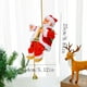 thumbnail image 3 of Seyotauo Climbing Ladder Santa Claus Christmas Figurine Ornament - Chain Musical Singing Santa with Gift Bag, Battery-Operated Novelty Ornament for Christmas Tree Home Fireplace Garden, 3 of 4