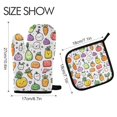 thumbnail image 2 of Yayeee Oven Mitts and Pot Holder Set of 2 Heat Resistant Kitchen Gloves Baking Hot Pad, Cute Vegetables, 2 of 5