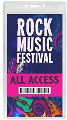 Bulk 100 Pack - 4 x 7 Extra Large Clear Vinyl Badge Holders - Heavy Duty Vertical Plastic Name Tag Sleeves for Pit Pass, Press Credential, Sports and Season Tickets by Specialist ID