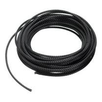 25 Ft - 1/8 In Expandable Braided Cable Sleeving, PET Cable Management, Wire Wrap Loom Tube, Black