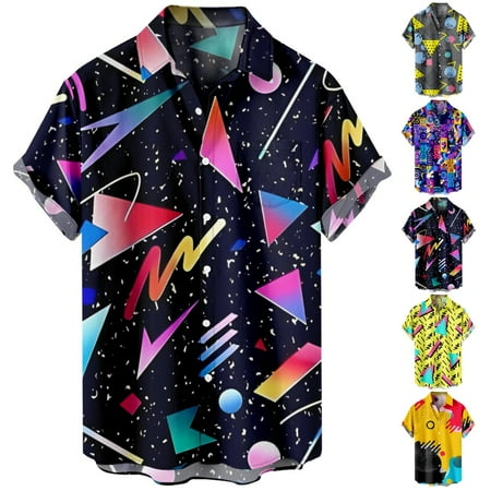 

Tropical Floral Shirts Mens Polyester Button Down Shirts
