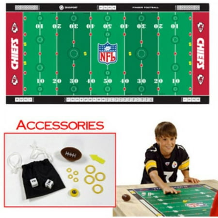 Trademark Global NFL Licensed Finger Football Game Mat, Chiefs