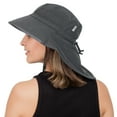 thumbnail image 2 of Jan & Jul UV Protective Quick-dry Sun-hat for Men, with Adjustable Strap and Wide Brim (Aqua-Dry Xplorer: Black, M), 2 of 6